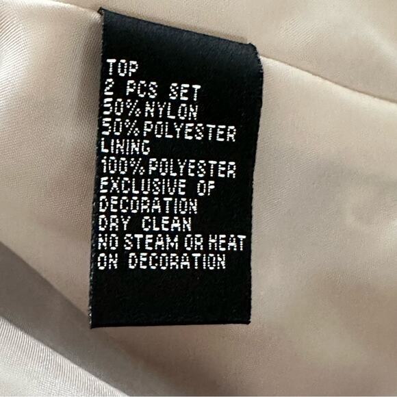 Jessica Howard Evenings Jacket Dress Woman Tan Sequins 2 Piece Midi Size 14W - Picture 13 of 14